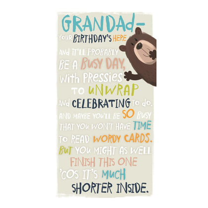 Cute Textured Design Grandad Birthday Card