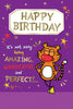 Cute Tiger Design Open Birthday Witty Words Card