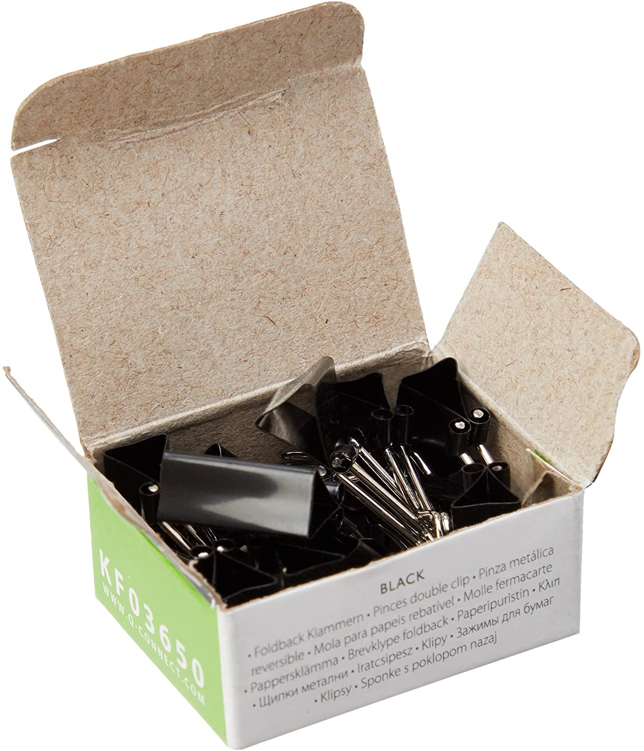 Q-Connect Foldback Clip 16mm Black (Pack of 10) KF03650