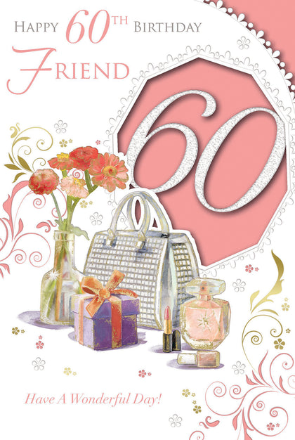 Happy 60th Birthday Wonderful Design Female Friend Celebrity Style Card