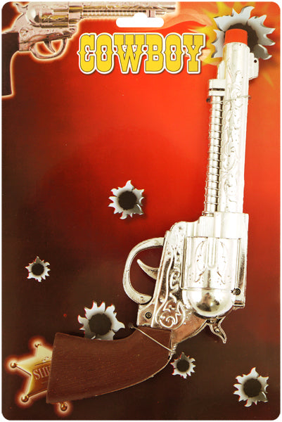 Gun Pistol 24cm Western Ranger Silver Toy Gun