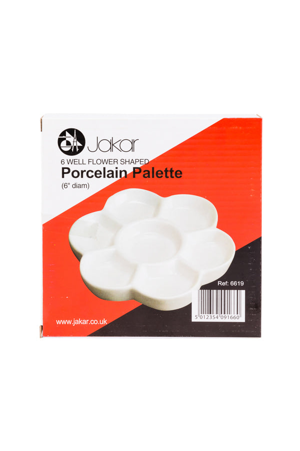 7 Wells Flower Shaped Porcelain Palette