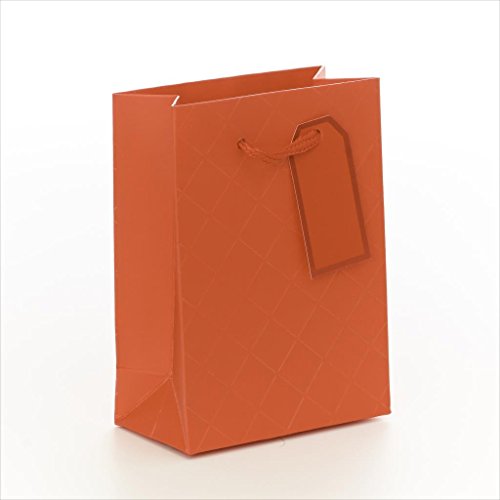 Small Red Quilted Gift Bag 160mm x 120mm With Tag