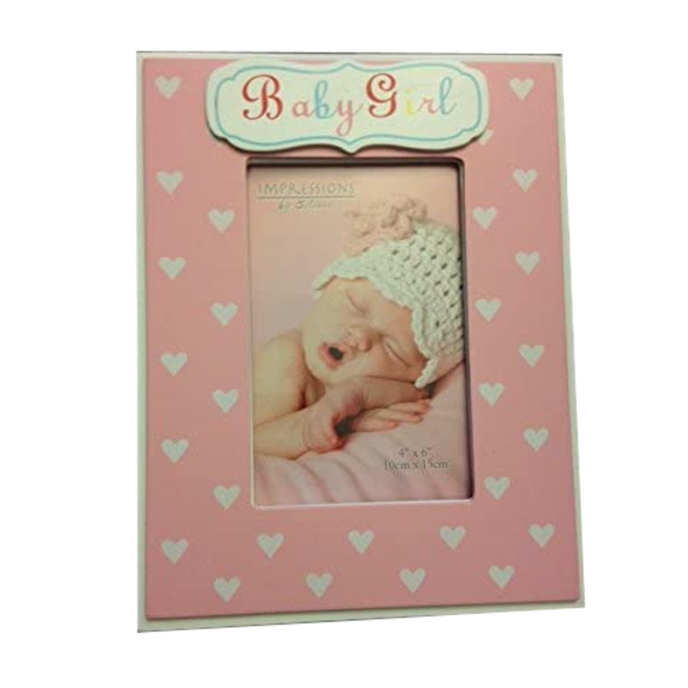 Pink Baby Girl MDF Photo Frame 4" x 6"– Choice Wholesale
