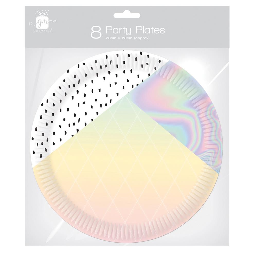 Pack of 8 Rose Sunset Retro 9" Party Plates