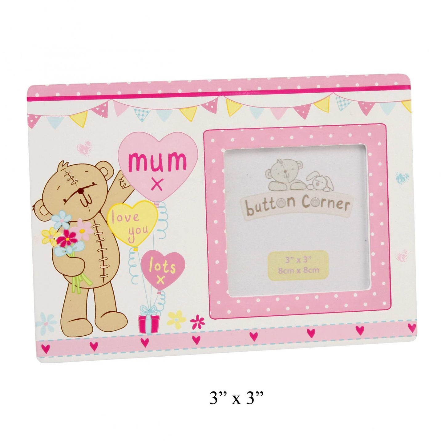 Button Corner MDF Photo Frame Mum