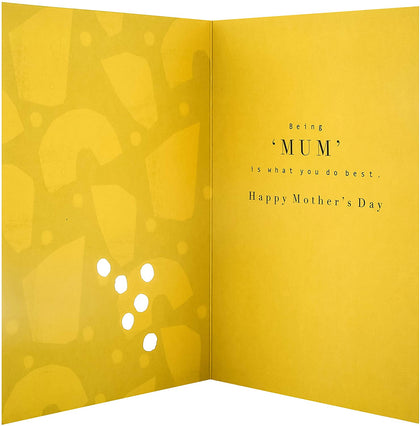 Mum Mother's Day Card Floral with Bee Attachment
