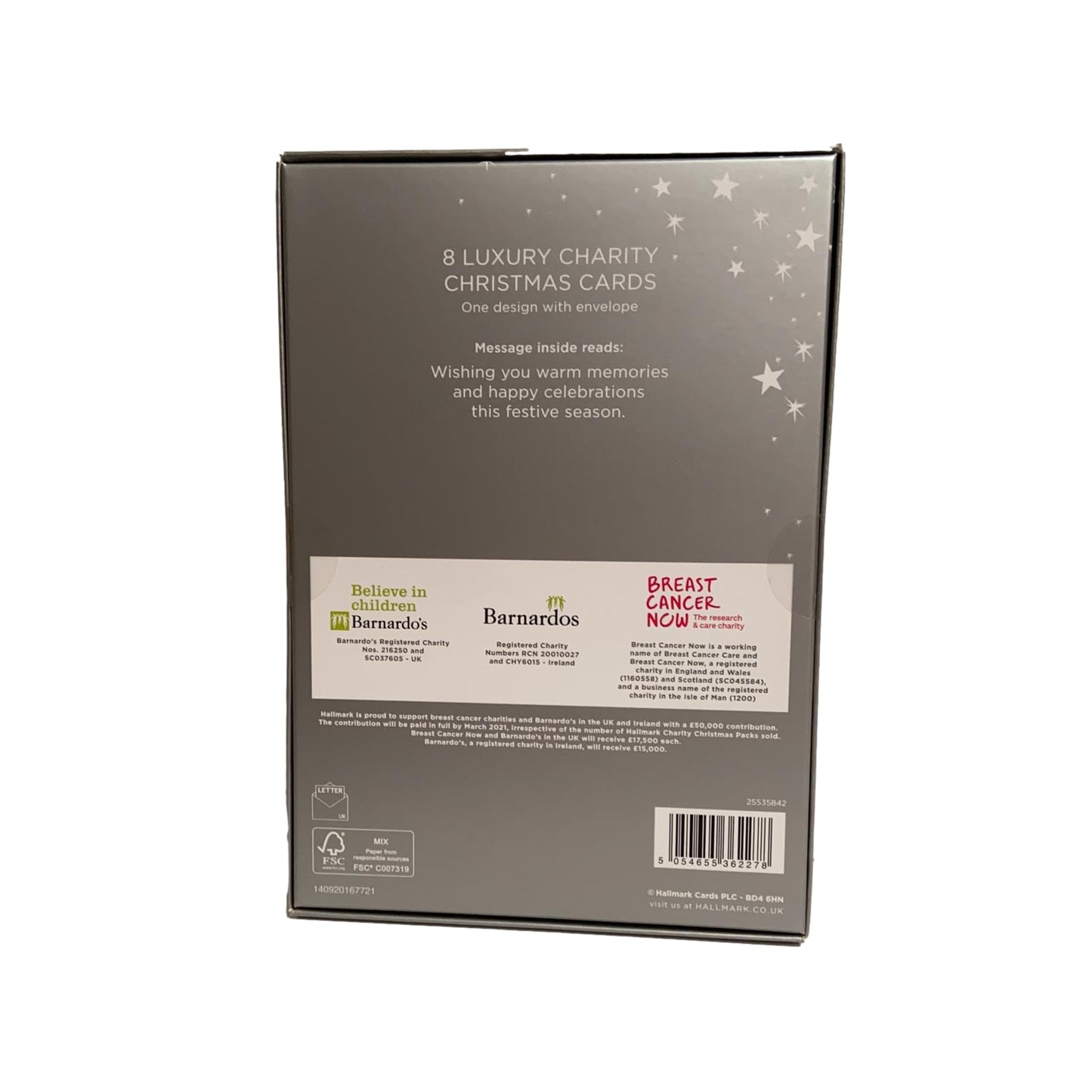 Luxury Charity Christmas Card Pack Of 8