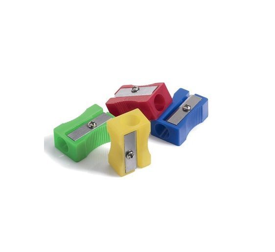 Tub of 30 Plastic Coloured Pencil Sharpeners