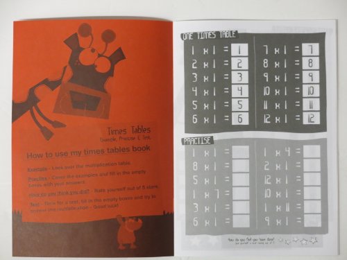 Range Wholesale A5 Childrens Timetables Book ideal for primary school/children