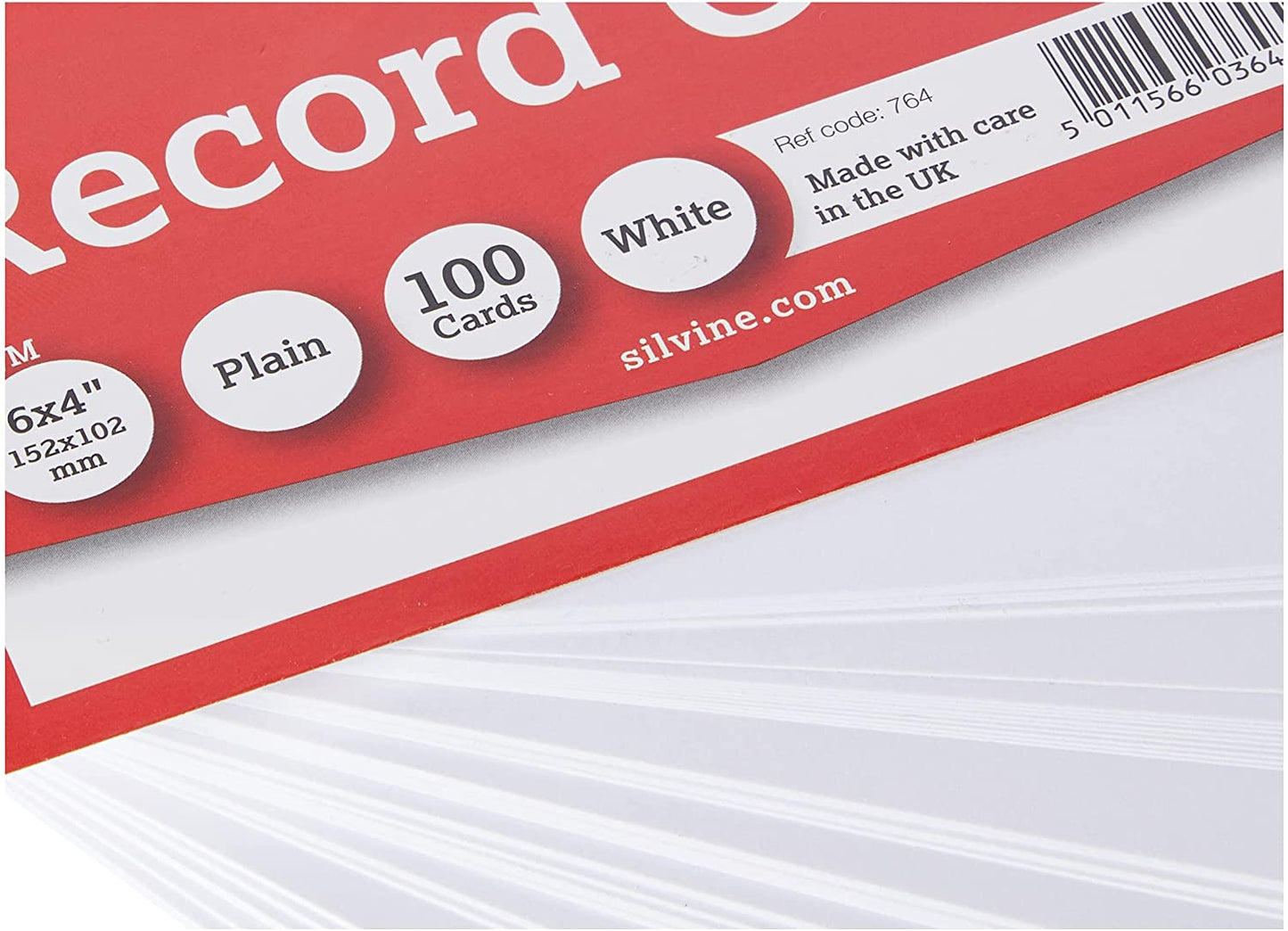 100 Record Cards 6"x4" - Plain