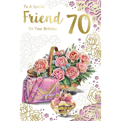 To a Special Friend On Your 70th Birthday Celebrity Style Greeting Card