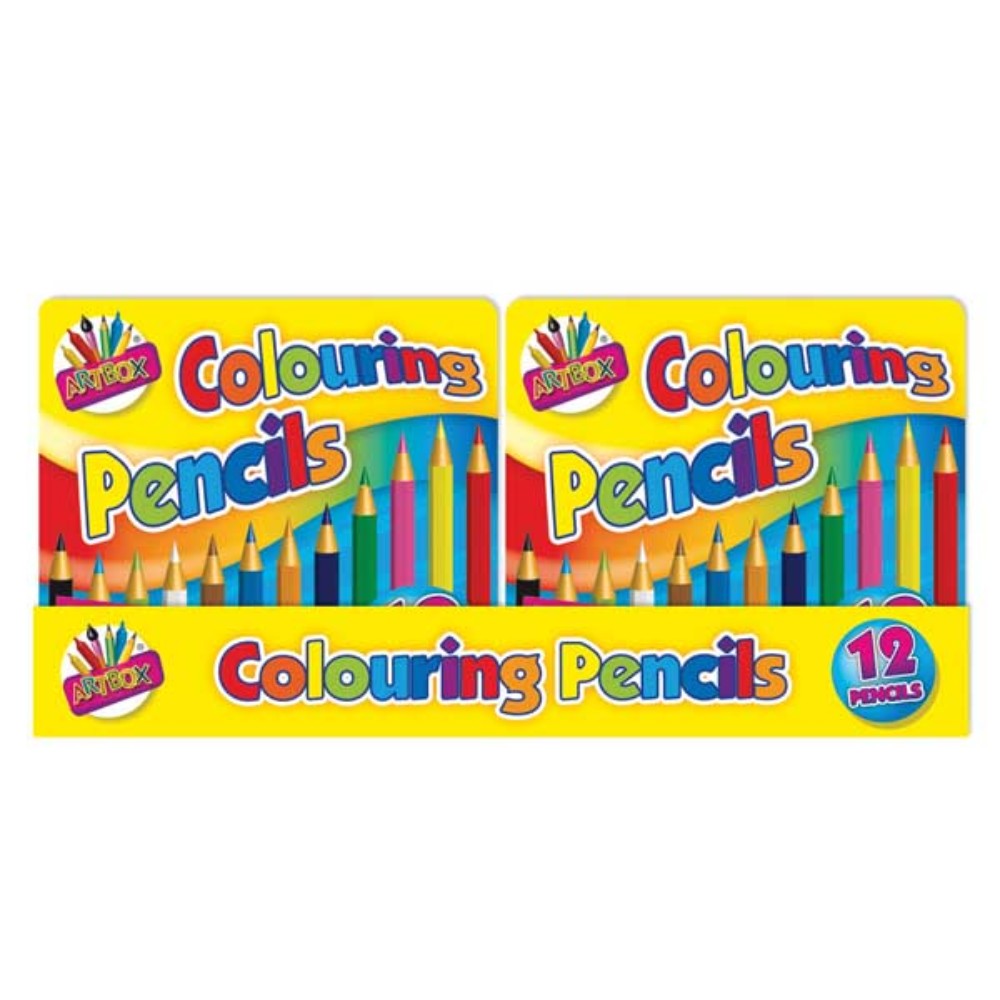 12 Half Size Colouring Pencils in Tin Box