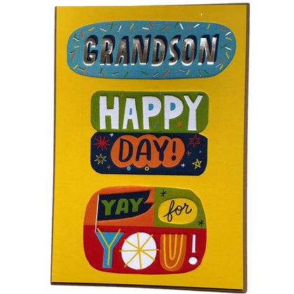 For Grandson Happy Day! Yay Birthday Card