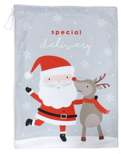 Plush Christmas Jumbo Special Delivery Grey Sack