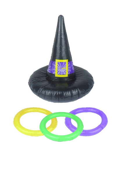 Inflatable Witch Hat and Hoop Game Set