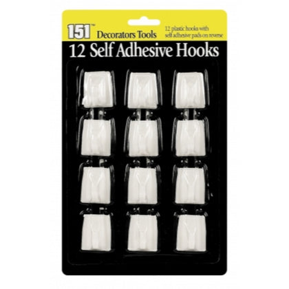 12 Self Adhesive Hooks