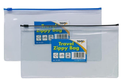 12 x DL Size Travel Zippy Bags (Assorted)