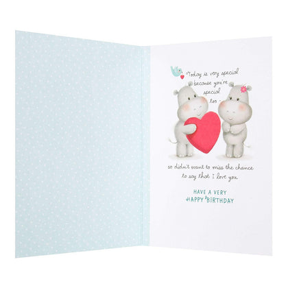 Husband Birthday Cute Bears With Heart Card 