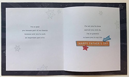 Thank You Stepdad Typography Father's Day Card