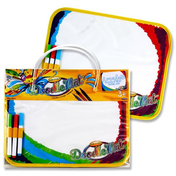 Remarkable Travel Doodle Mat with Markers by World of Colour