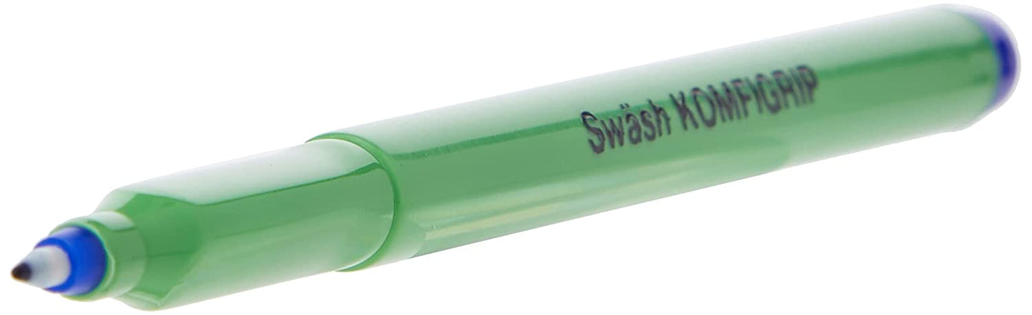 Pack of 12 Swash KOMFIGRIP Handwriting Blue Pens