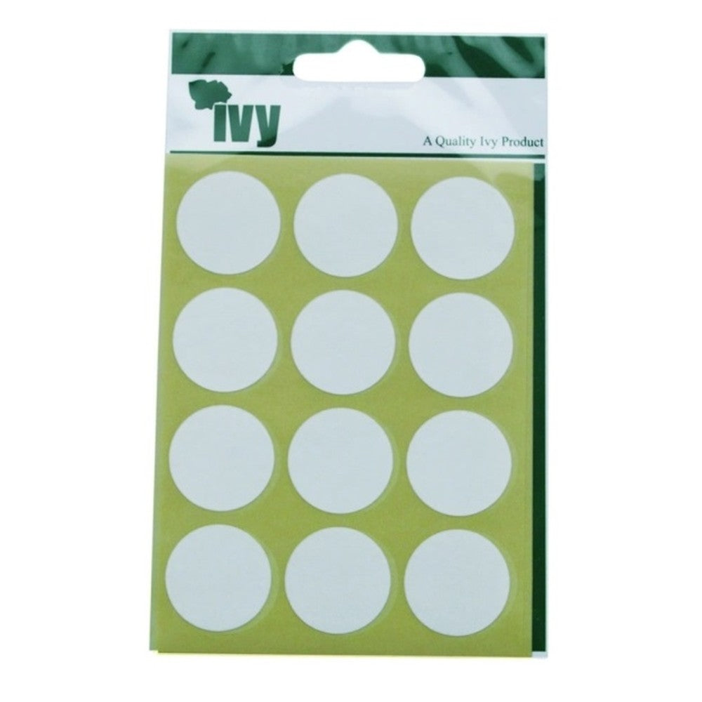 Pack of 84 White Circular Dots 24mm Stickers