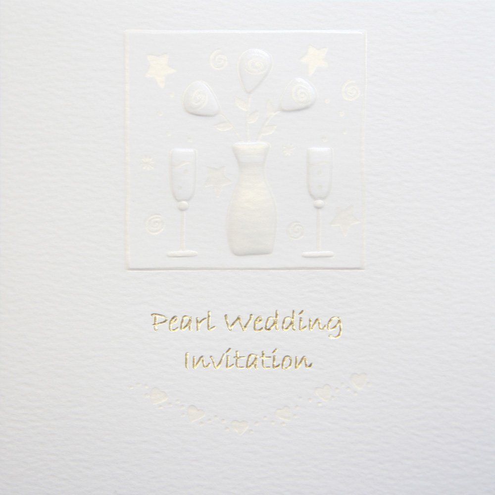 Pearl Wedding Anniversary Invitations - Pack of 5