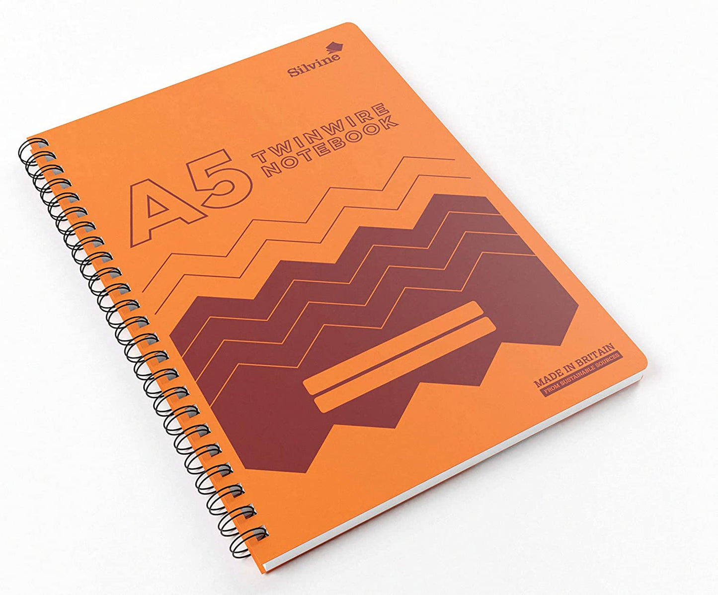 A5 160 Pages Twin Wire Notebook with Durable Wipe Clean Cover