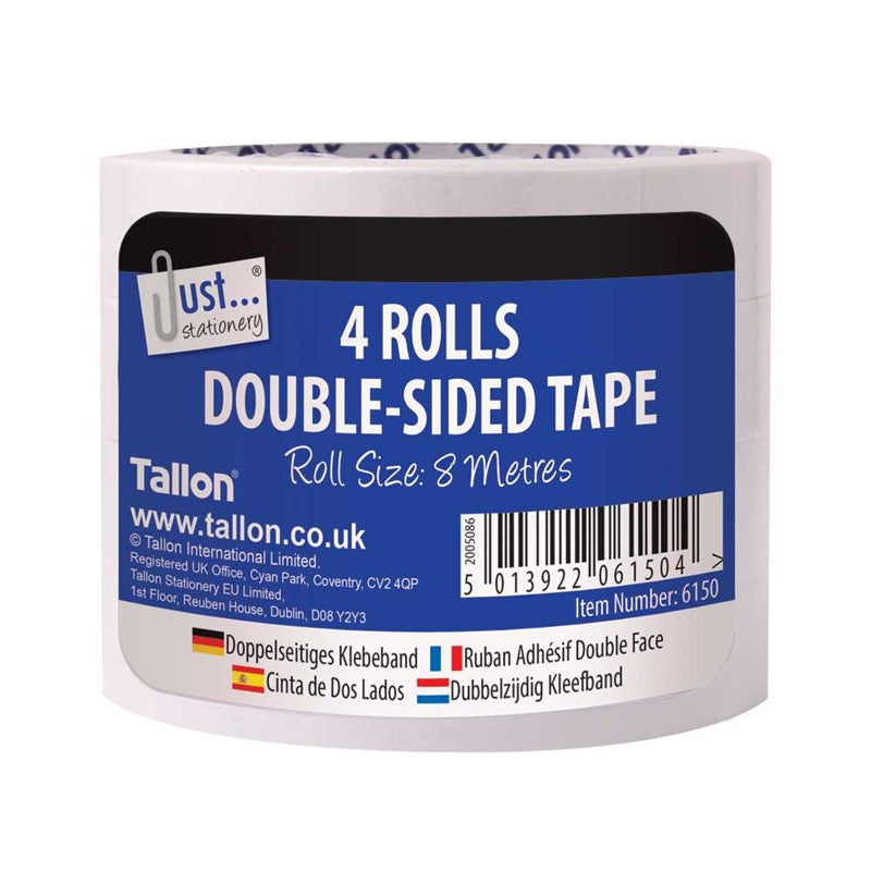 Pack of 4 18mm Double Sided Tape