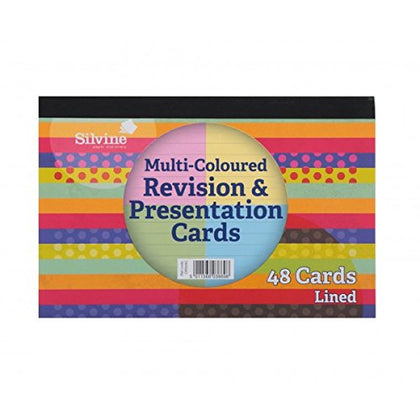 Pack of 48 Silvine Revision & Presentation Cards Ruled