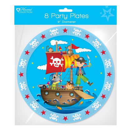 Pack of 8 Pirates Party Paper Plates - 9