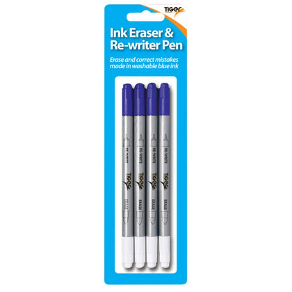 Pack of 4 Tiger Ink Eraser + Rewriters