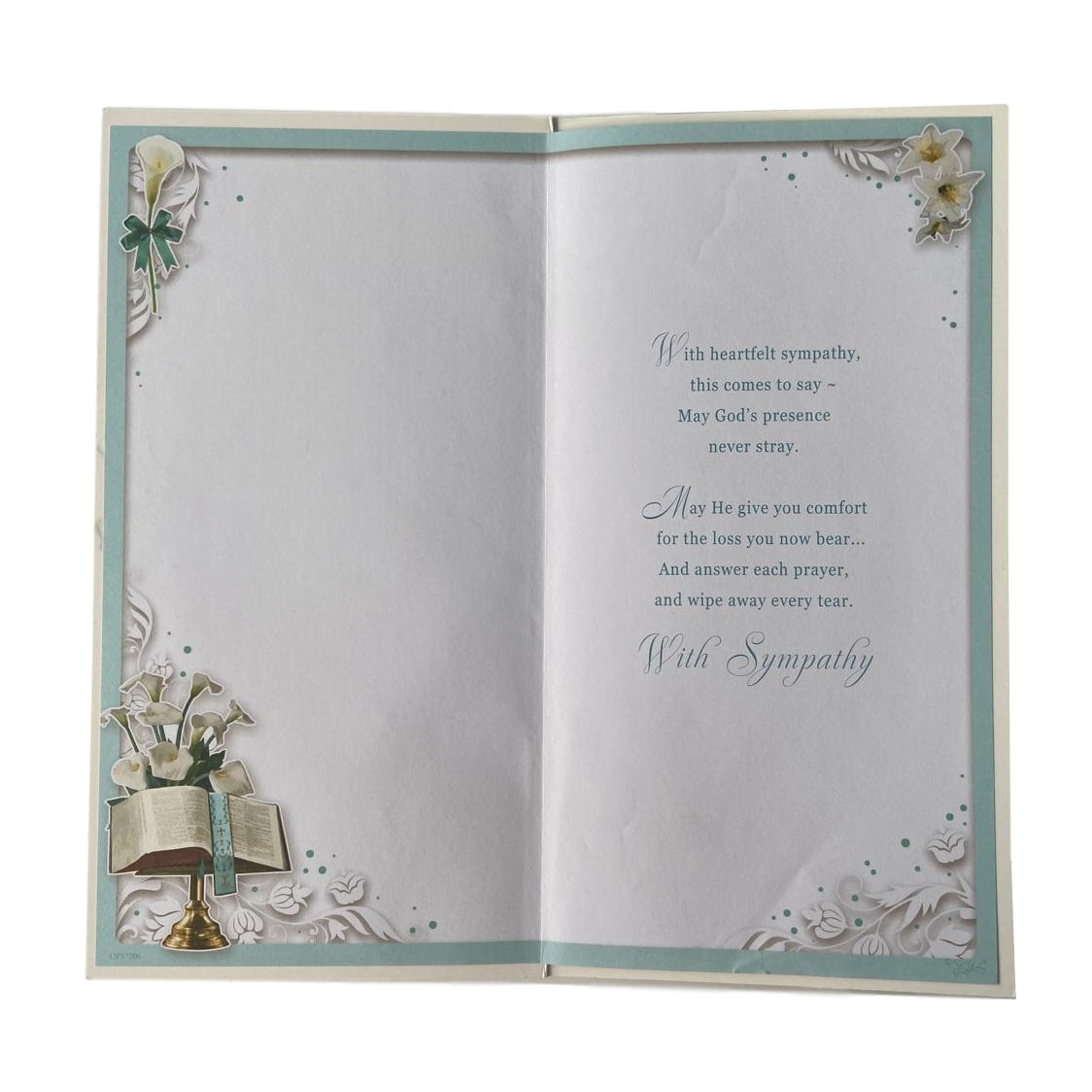 Loss of Partner Deepest Sympathy Opacity Card