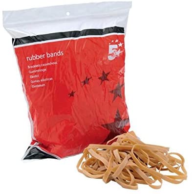 5 Star Rubber Bands No69 152x6mm 454g Bag