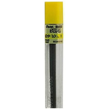 Tube of 12 Pentel Super Hi-Polymer H 0.9mm Pencil Leads