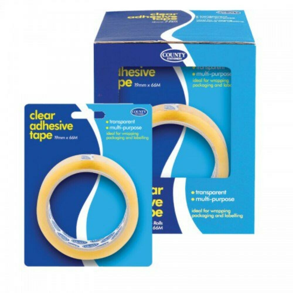 Clear Adhesive Tape 19mm x 66M Choice Wholesale