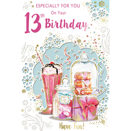 Especially For You On Your 13th Birthday Have Fun Female Celebrity Style Greeting Card