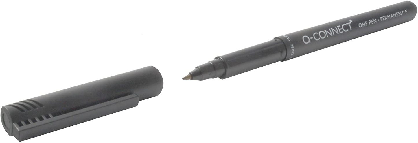 Pack of 10 OHP Permanent Fine Black Pens