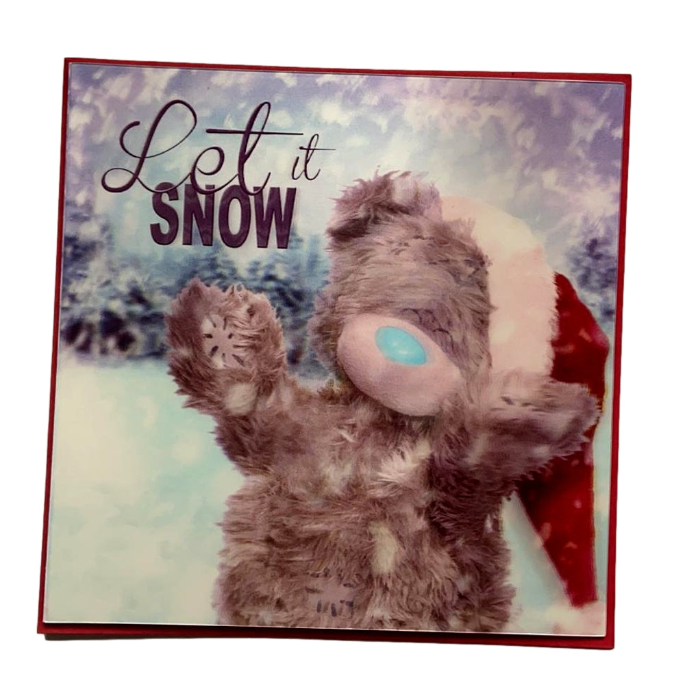 3D Holographic Let It Snow Me to You Bear Christmas Card– Choice Wholesale