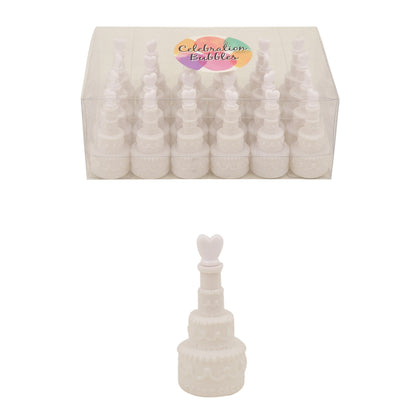 Pack of 24 White Wedding Cake Bubbles