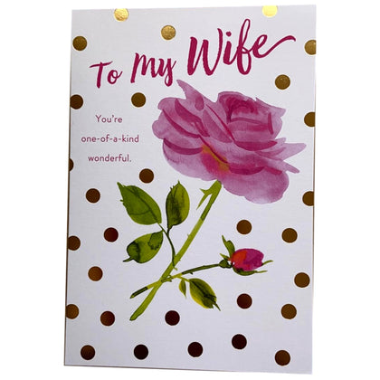 To My Wife You're One of a Kind Wonderful Birthday Card