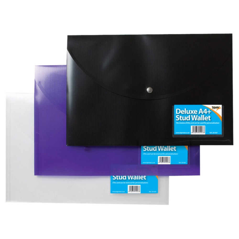 5 x A4+ De-Luxe Stud Wallet (Assorted)
