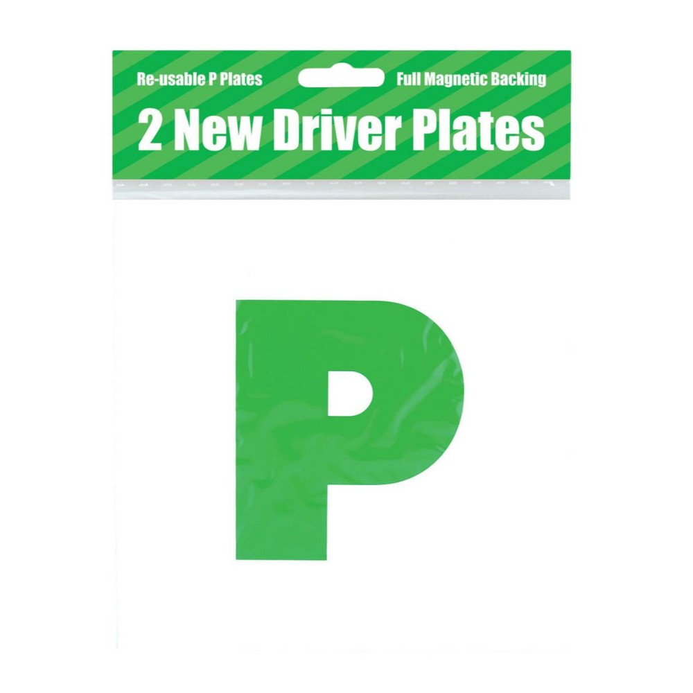 2 Driving Magnetic Green P Passed Plates