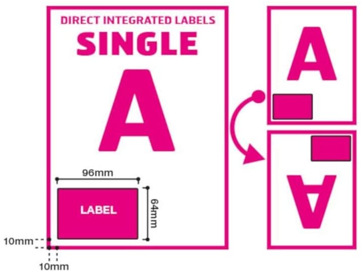 Box of 1000 A4 Direct Integrate Labels Single A Sheets