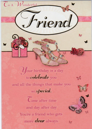 To A Wonderful Friend Heel Shoes Design Birthday Card