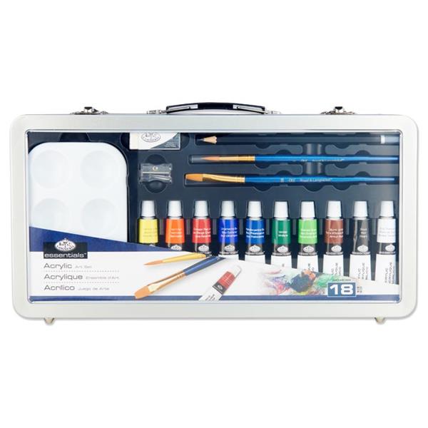 Essentials 18 Piece Deluxe Art Set In Carry Case - Acrylic