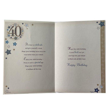40th Birthday Card For Him Soft Whispers
