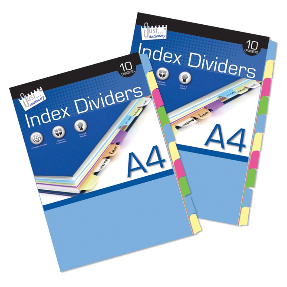 10 A4 Index Dividers Paper