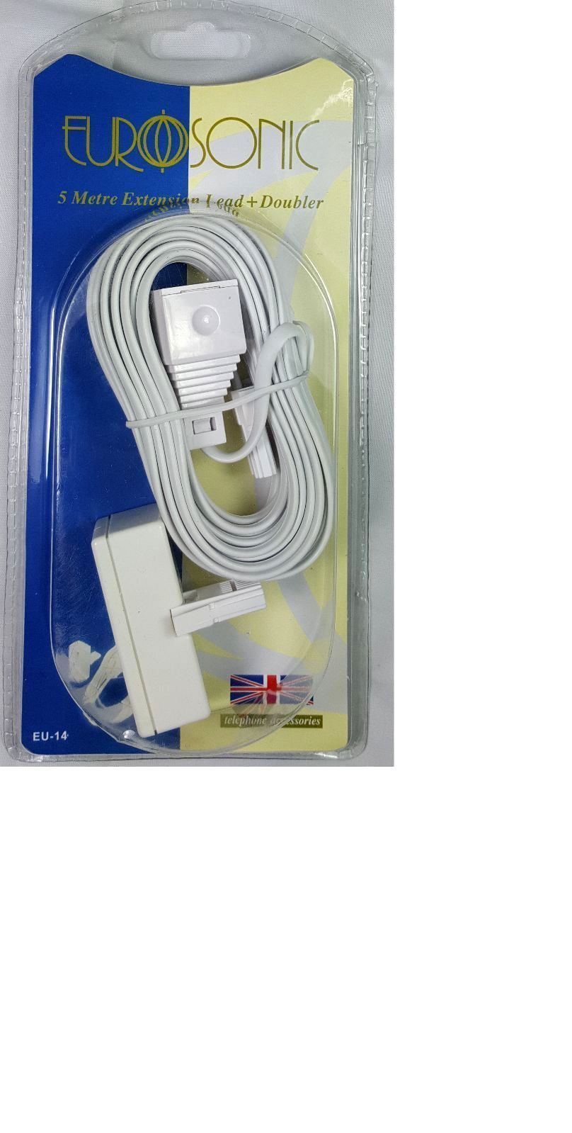 5 Metre Telephone Extension Lead + Doubler